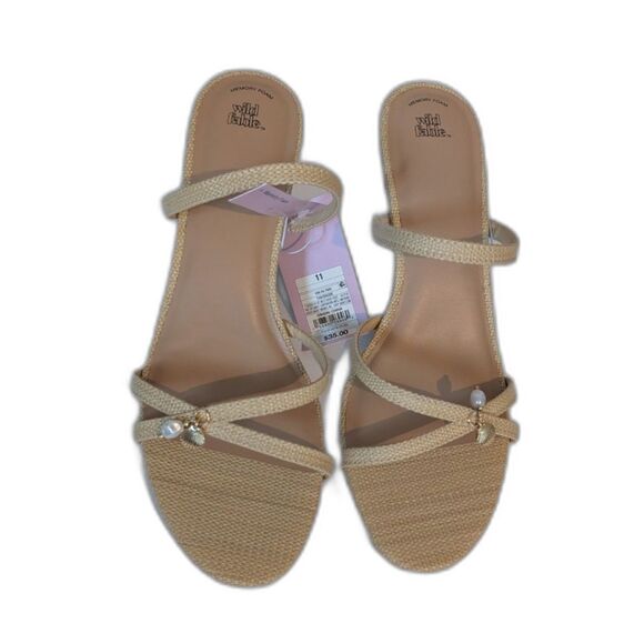 Women's Brodie Strappy Raffia Charm Heels -Wild Fable- Tan Size 11 - Picture 6 of 7